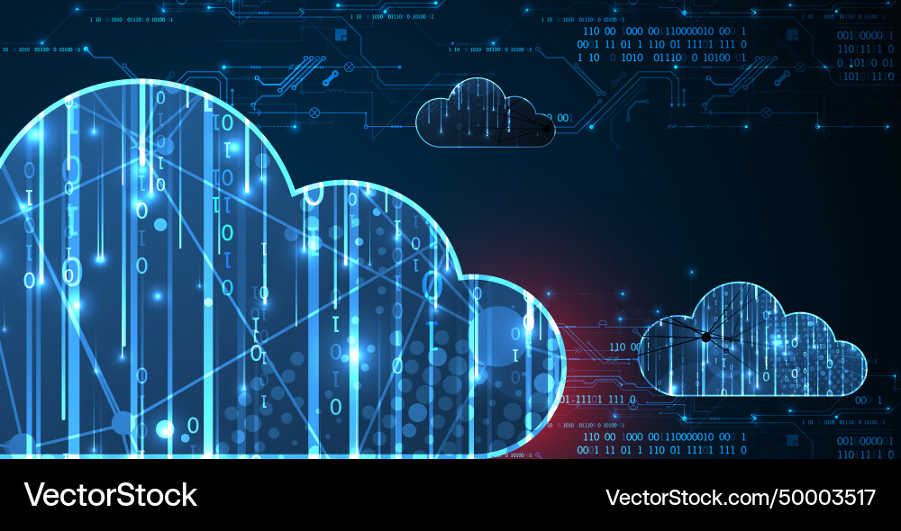 Cloud computing conceptabstract connection vector image