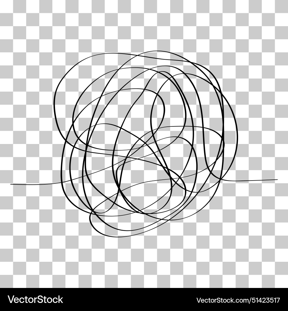 Complicated way with scribbled chaos line doodle Complicated way with scribbled chaos line doodle vector image