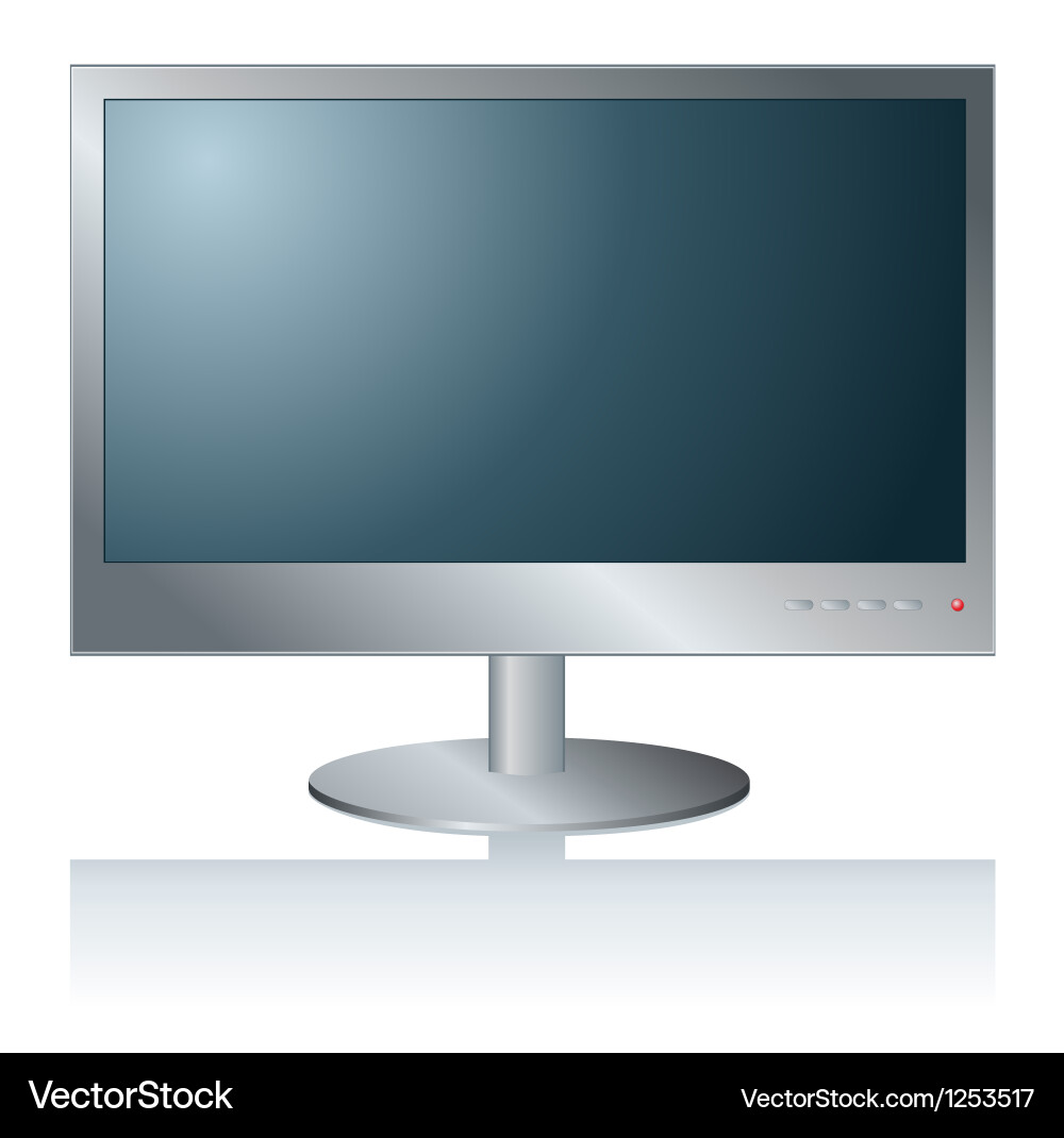 Computer lcd monitor vector image