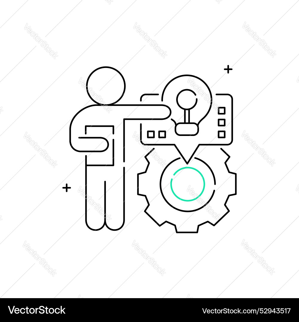 Data-driven decision icon design with editable vector image