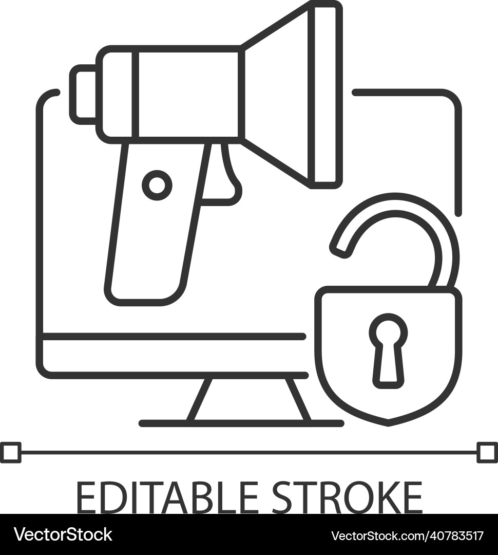 Doxing linear icon Doxing linear icon vector image