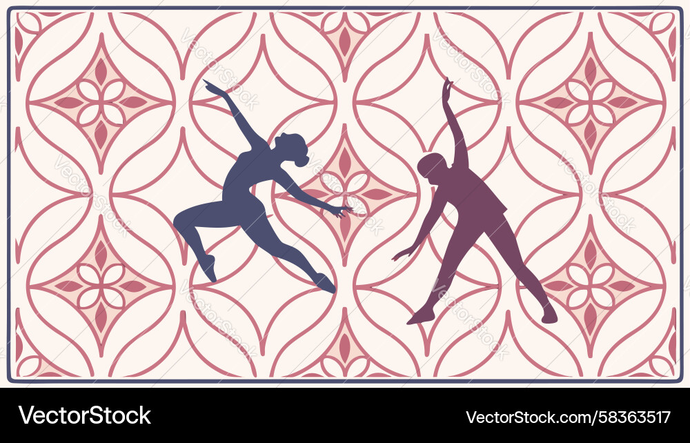 Dynamic Dancer Pattern Vector Image