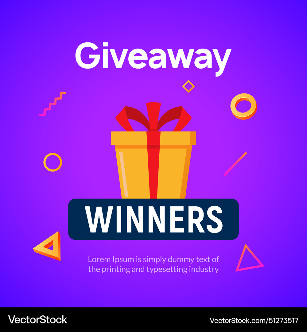 Giveaway Verlosung Tag Poster Design weggeben Giveaway Verlosung Tag Poster Design weggeben vektorbild