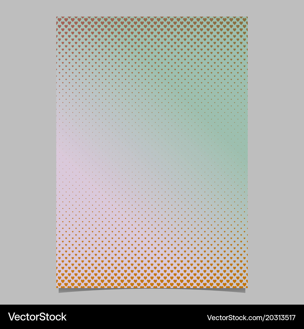 Gradient heart pattern page template - brochure Vector Image