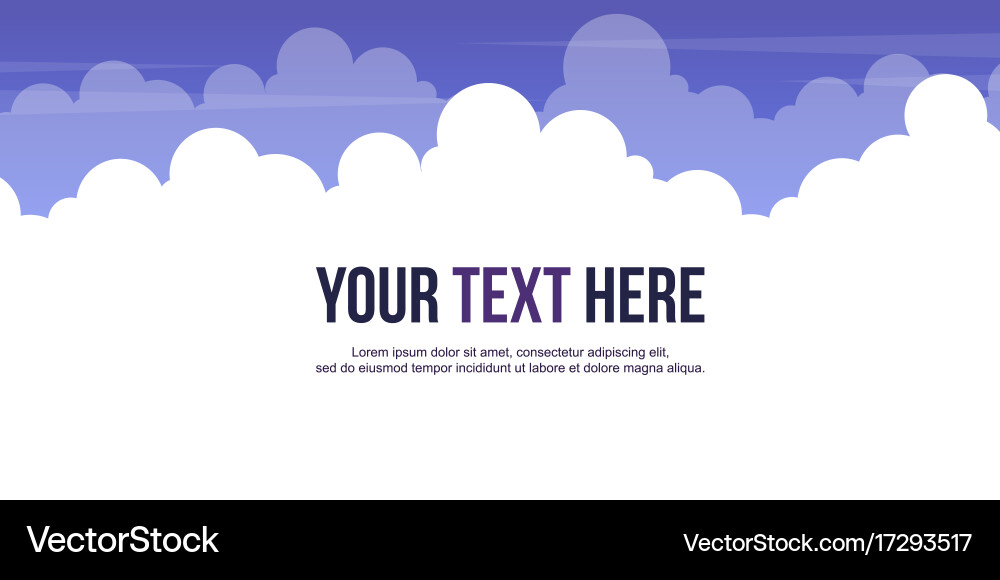 Header website design with cloud background vector image