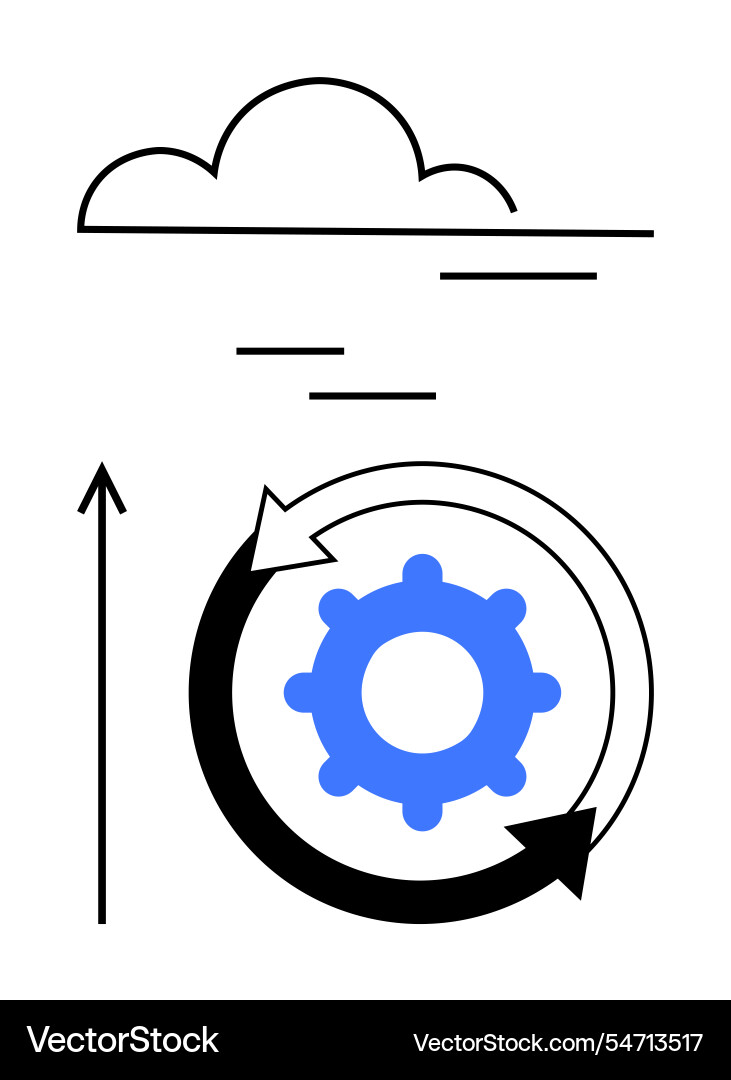Innovative approach to cloud computing with agile Innovative approach to cloud computing with agile vector image