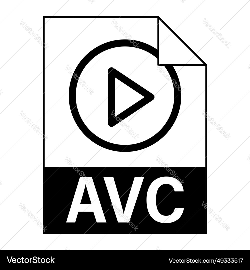 Modern flat design of avc file icon for web Vector Image