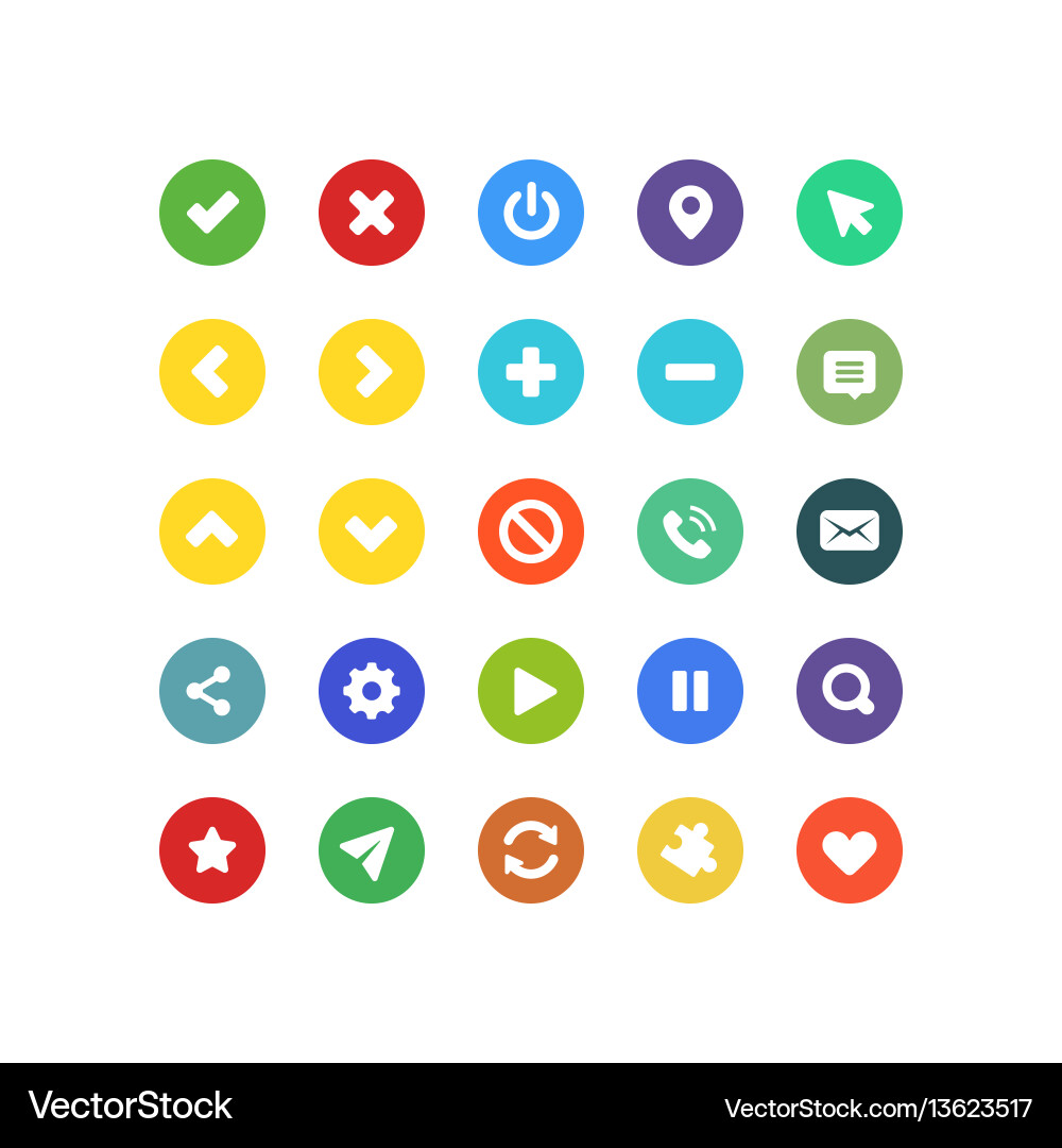Navigation Icon Set - UI Elemente Vektorbild