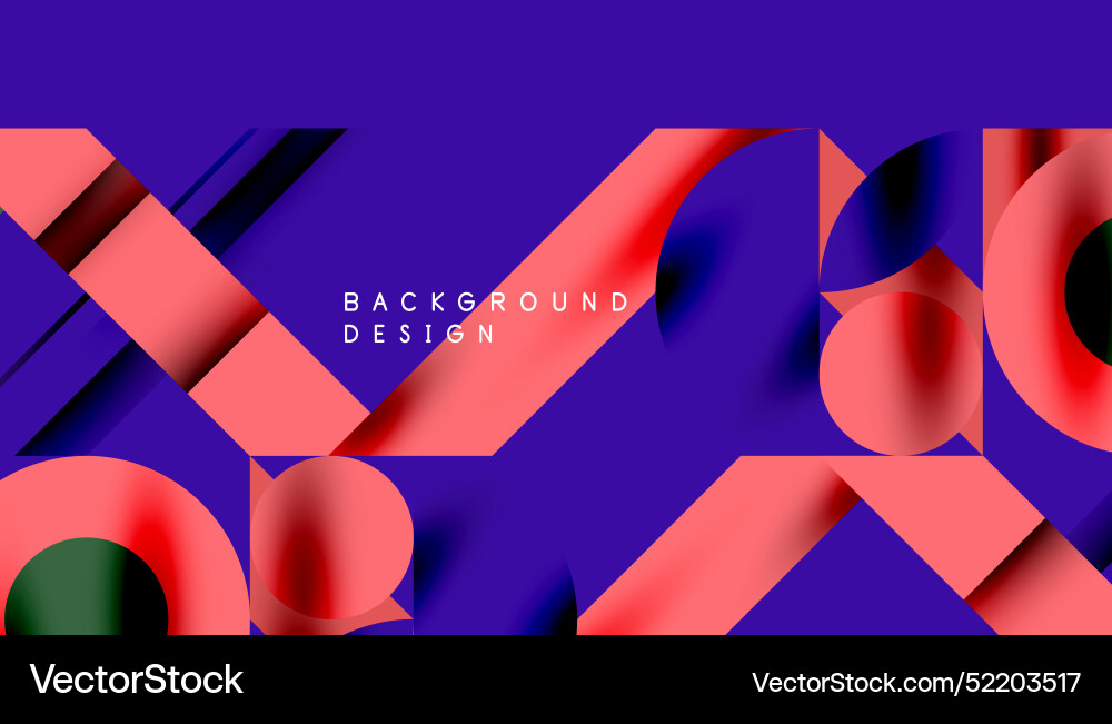 Neo memphis geometric pattern with circles Vector Image