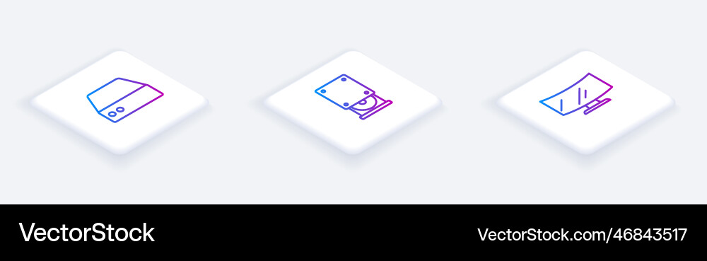 Set isometric line server data web hosting Set isometric line server data web hosting Vector Image