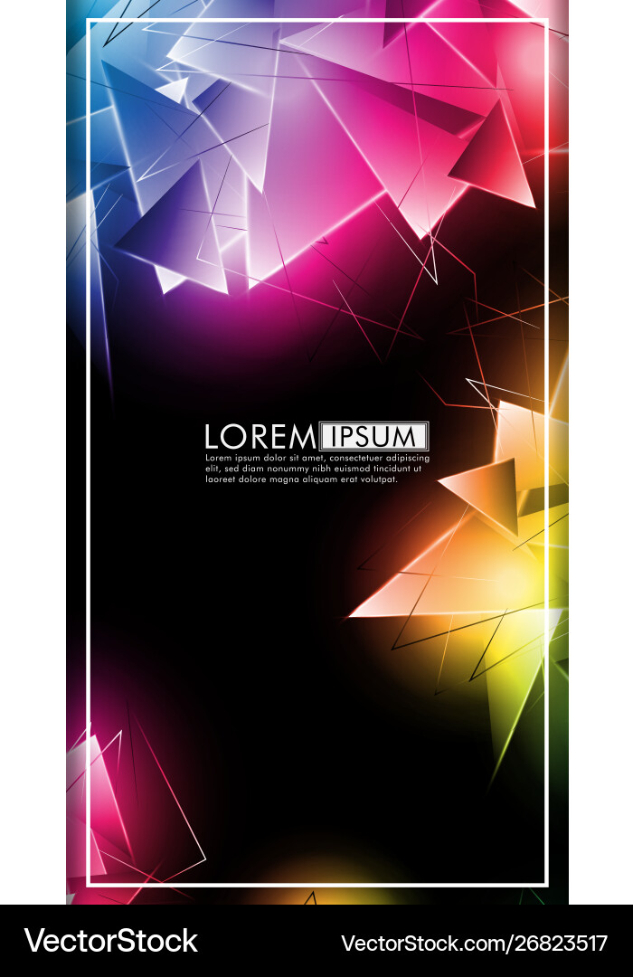 Vertical triangle background abstract composition Vector Image