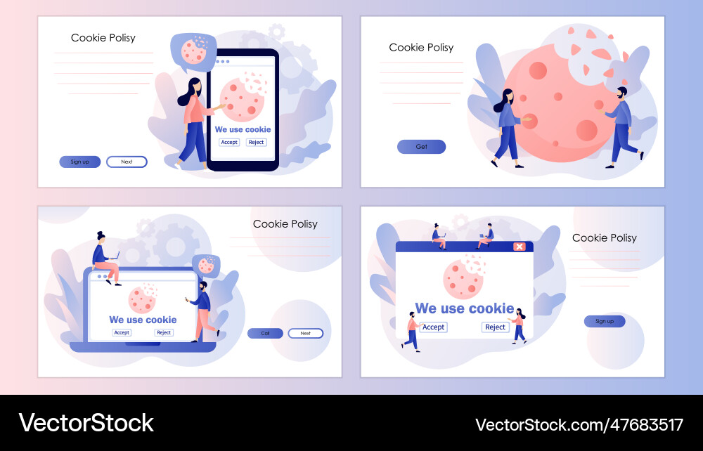 We use cookies policy notification pop up We use cookies policy notification pop up vector image