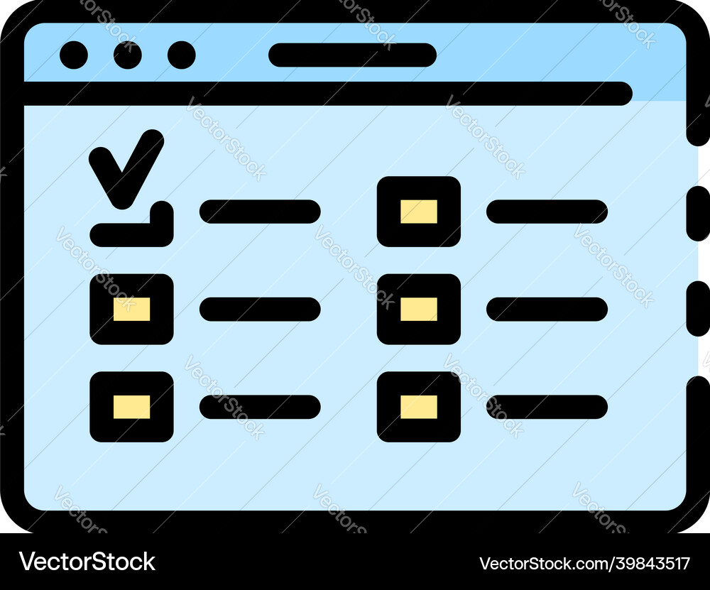 Web page window icon color outline Web page window icon color outline vector image