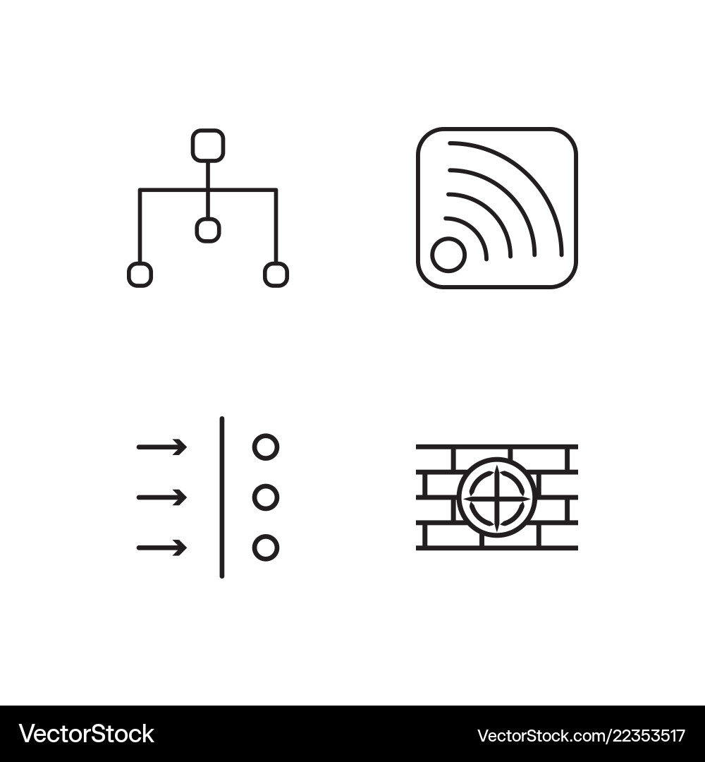 Web simple outlined icons set Web simple outlined icons set vector image
