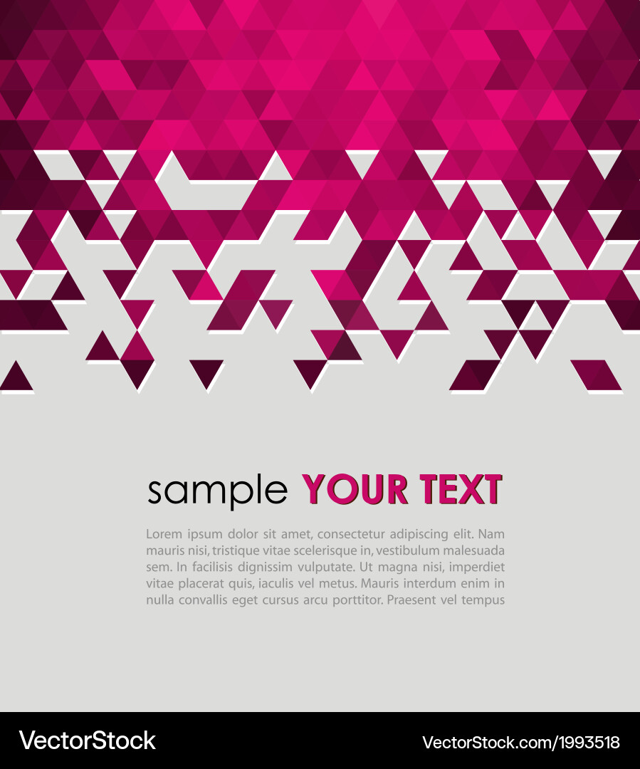Abstract technology background with triangle vector image