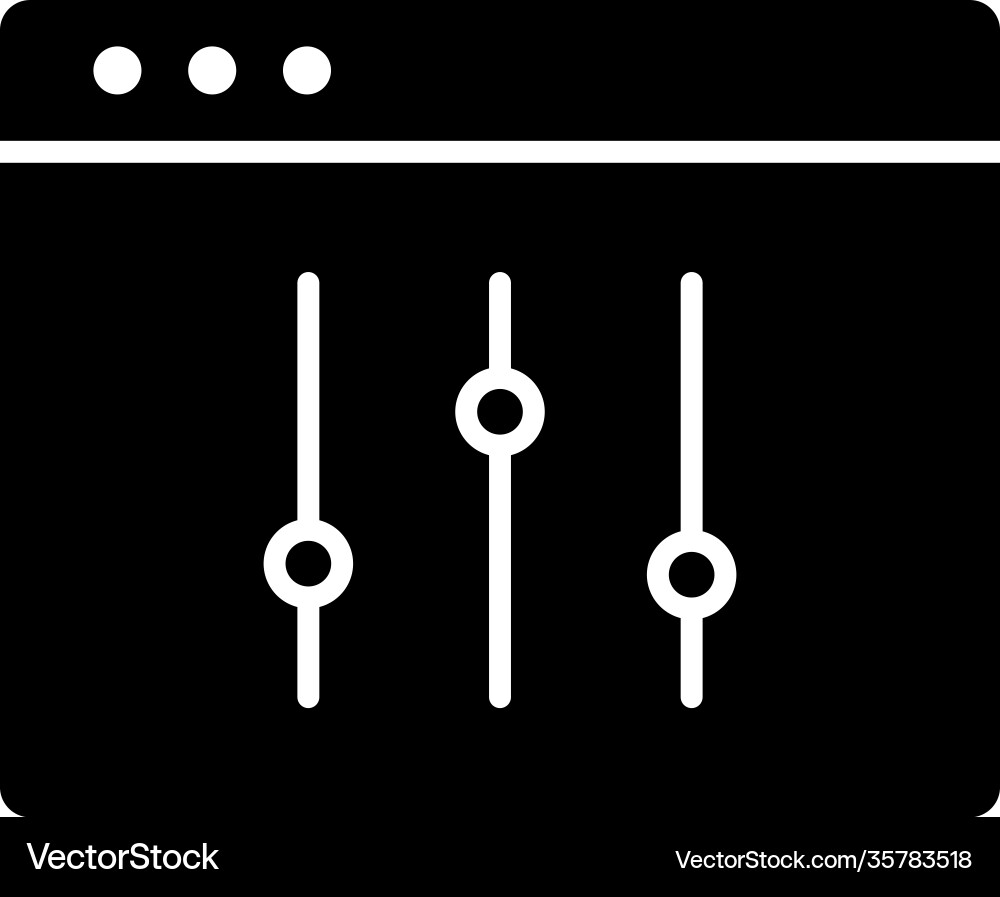 Application configuration icon vector image