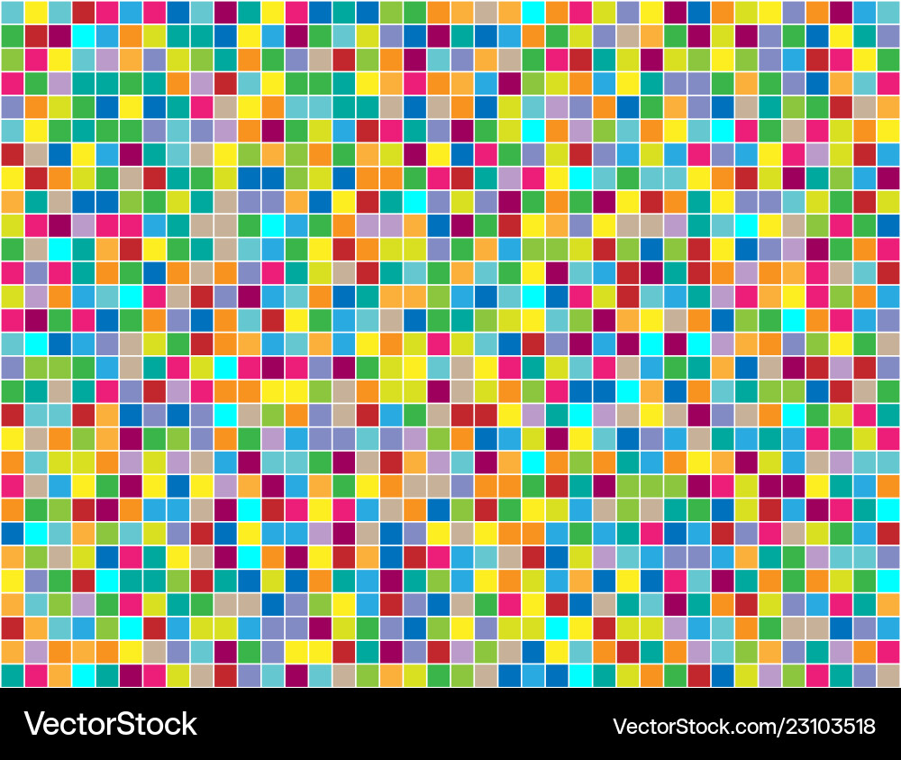 Background of colored squares painted in random vector image