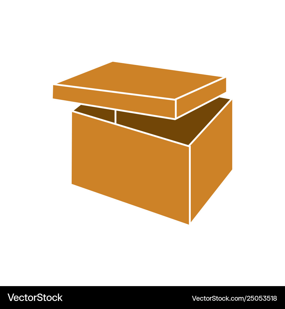 Box icon on background for graphic and web design vector image
