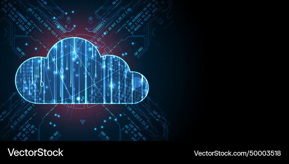 Cloud computing conceptabstract connection Cloud computing conceptabstract connection vector image