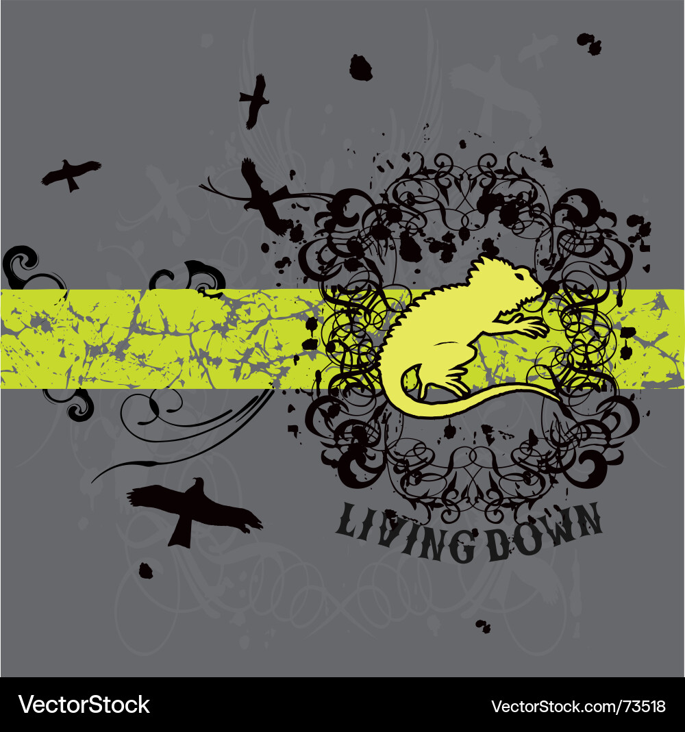 Colorful Skull & Pattern Splash Vector Image