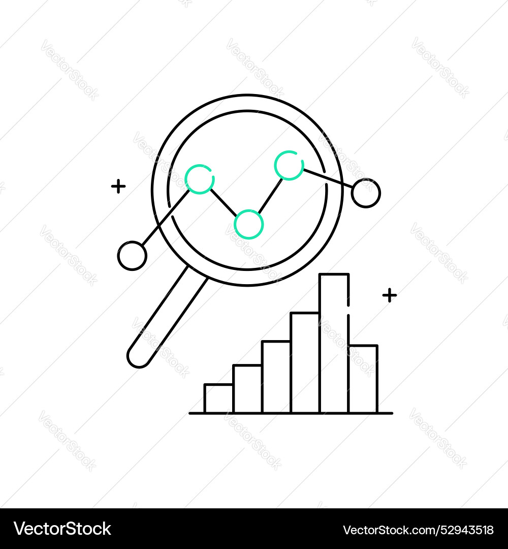 Data driven information-driven symbol icon design Vector Image