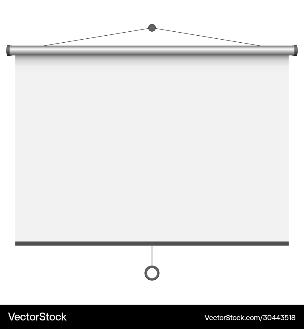 Empty projection screen Empty projection screen vector image