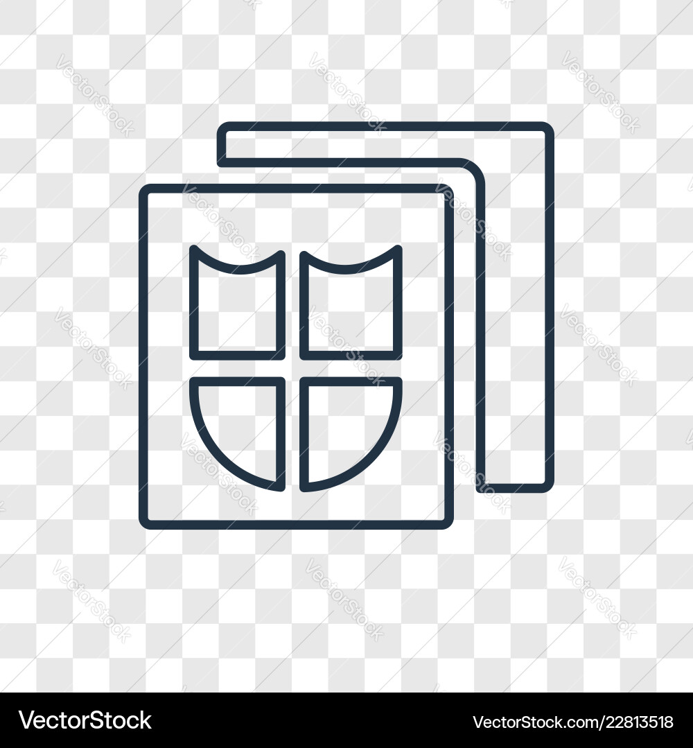 File concept linear icon isolated on transparent File concept linear icon isolated on transparent vector image