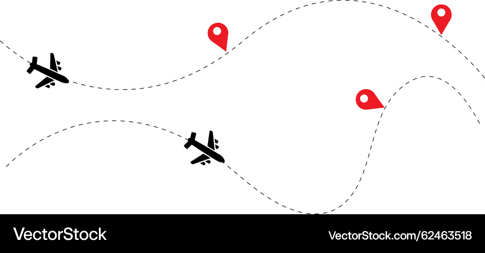 Flight Route Map (62463518) – Royalty-Free Vector | VectorStock