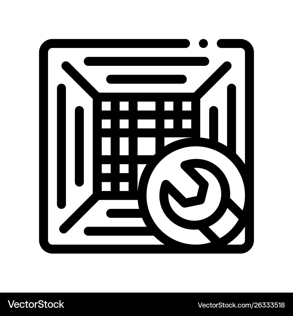 Mending conditioner system thin line icon Mending conditioner system thin line icon vector image