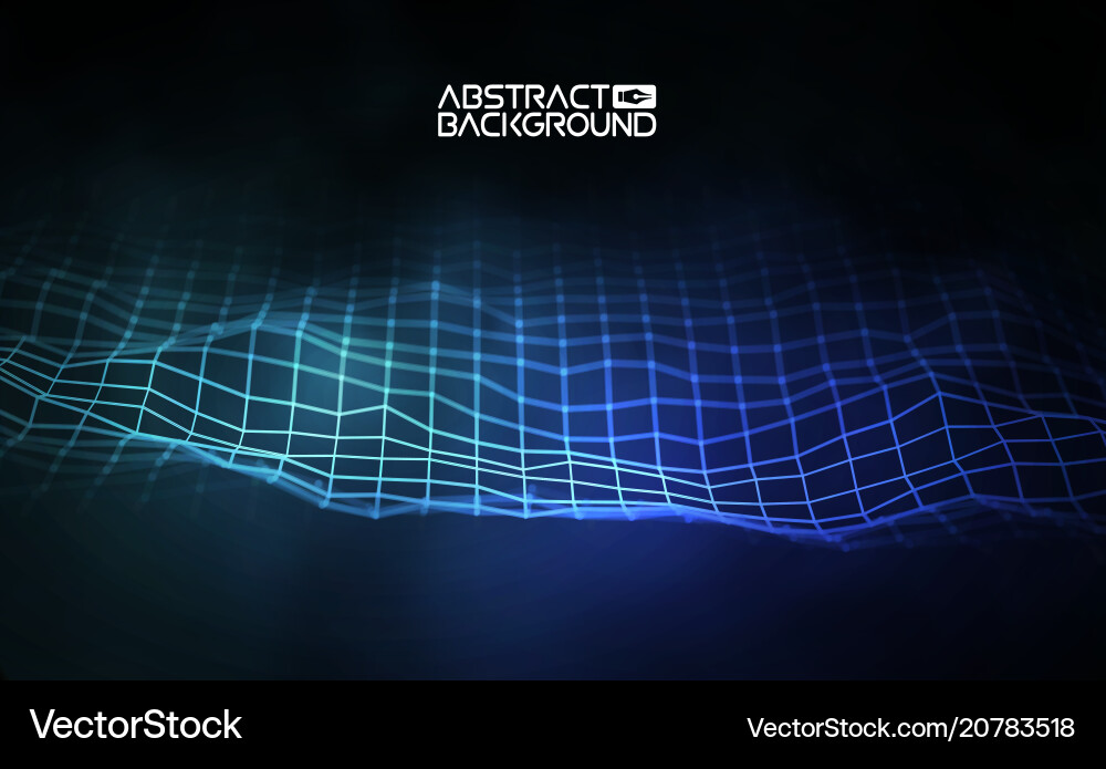 Network Connection - Hexagon Grid Vector Image
