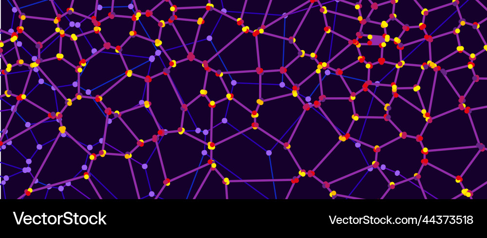 Neural network concept connected cells with links Neural network concept connected cells with links vector image