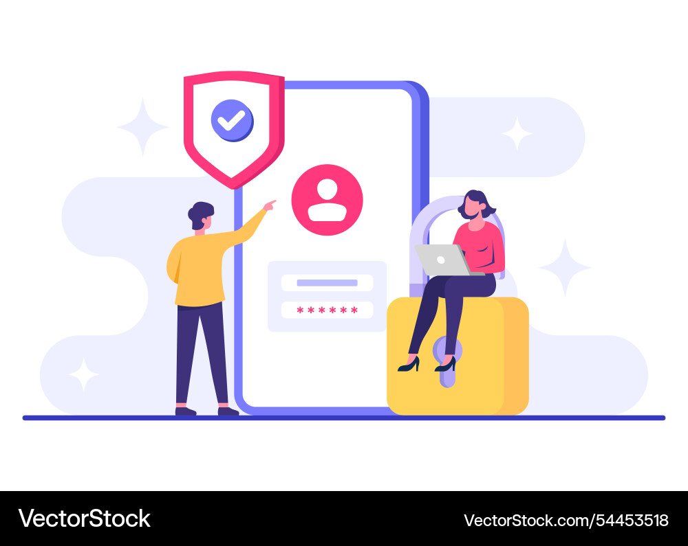 Password secure access data protection cyber Password secure access data protection cyber vector image