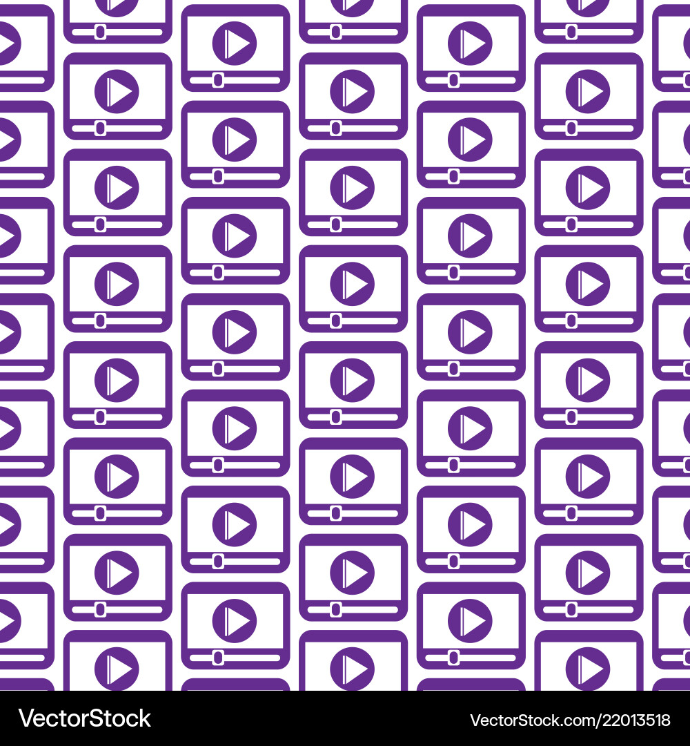 Pattern background media player icon Vector Image