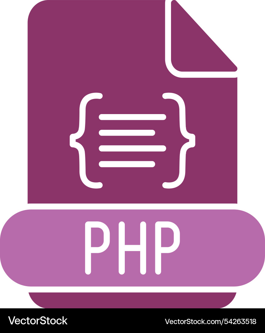 Php glyph two colour icon vector image