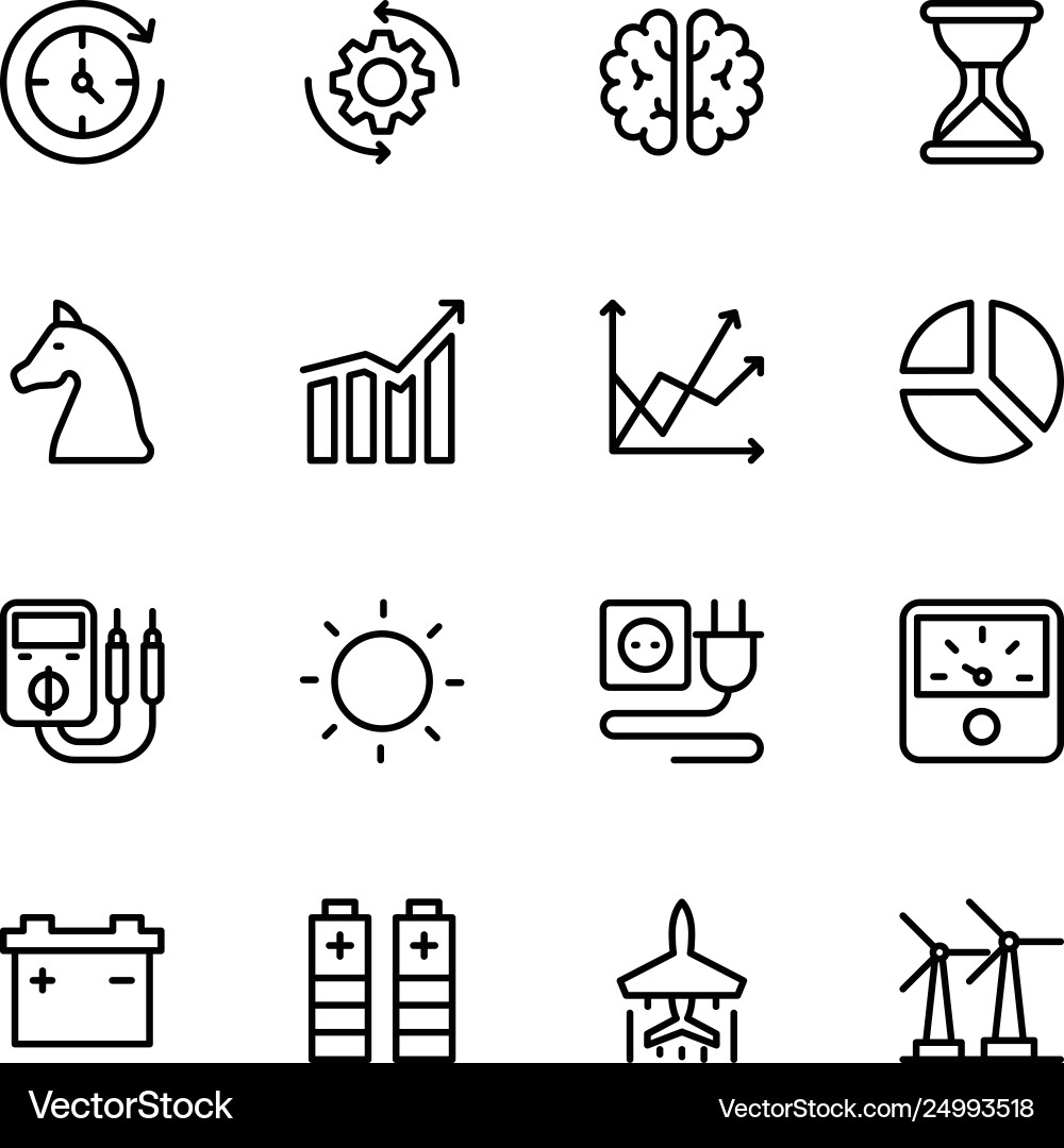 Power speed graph sprint line pack vector image