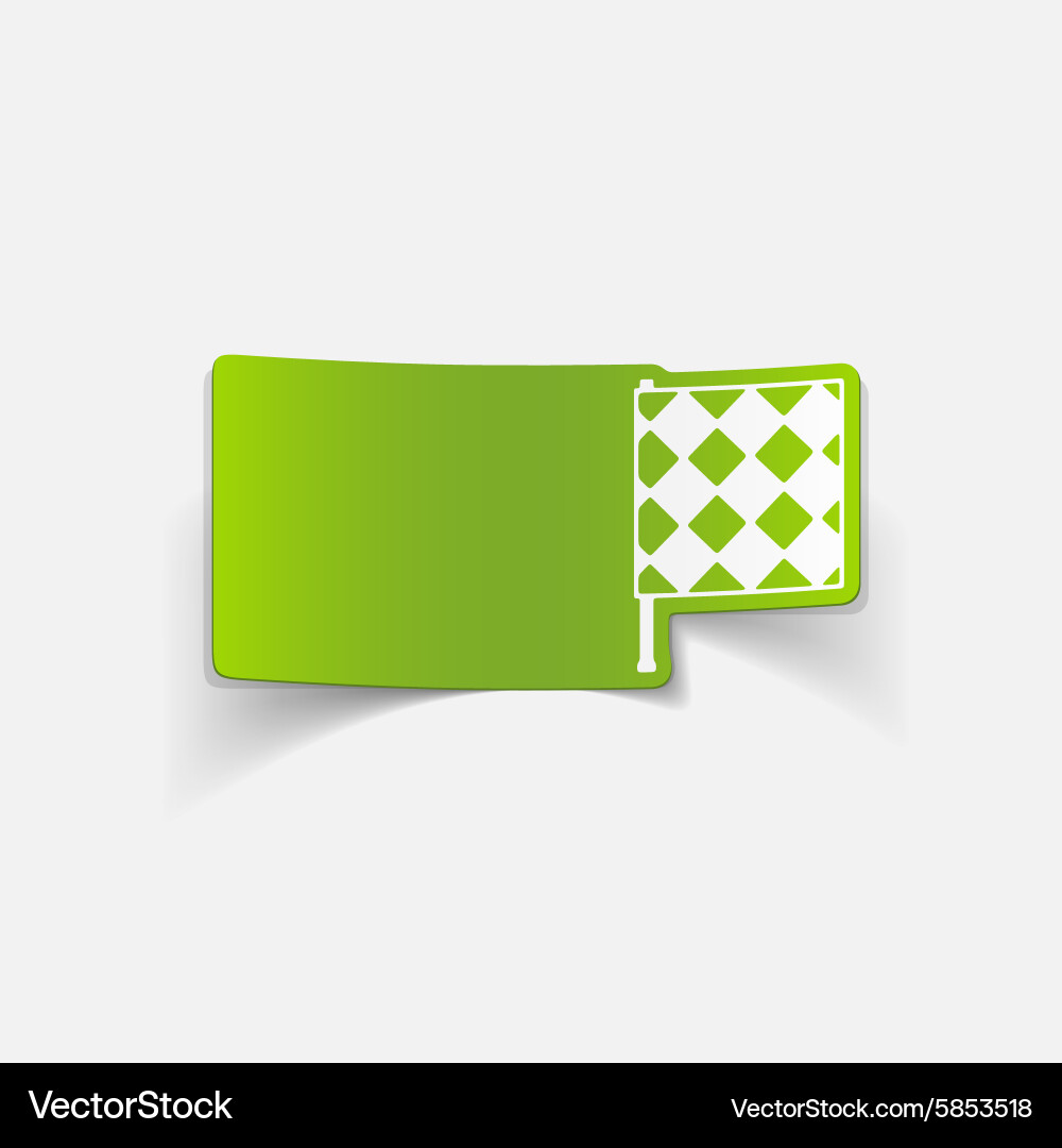 Realistic design element linesman flag Vector Image