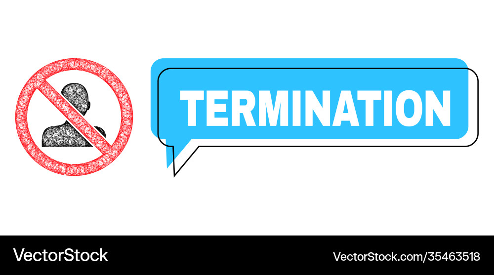 Shifted termination message bubble and linear stop Shifted termination message bubble and linear stop vector image