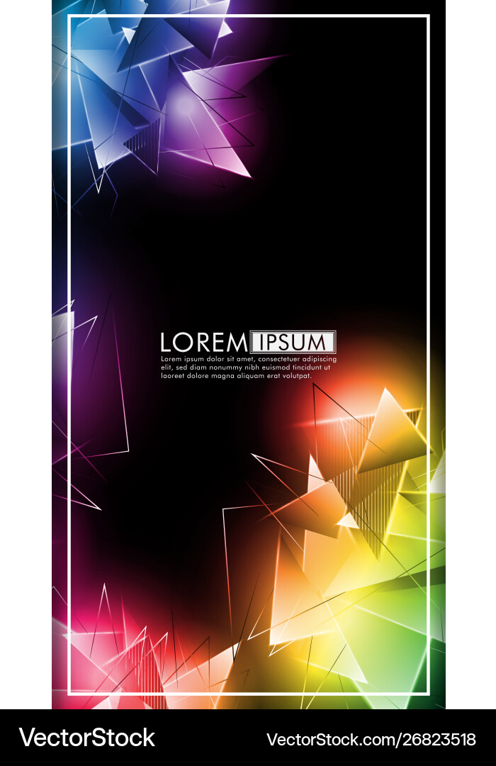 Vertical triangle background abstract composition Vector Image