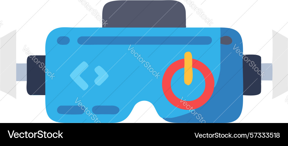 Vr headset with coding interface design vector image
