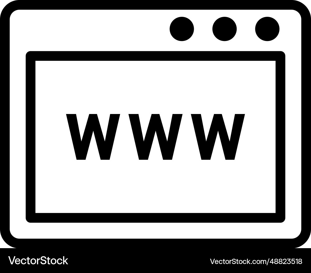 Website Icon - Web Address vector image