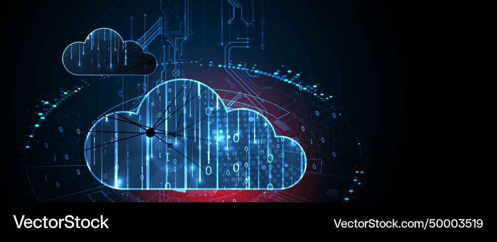 Cloud computing conceptabstract connection Cloud computing conceptabstract connection vector image