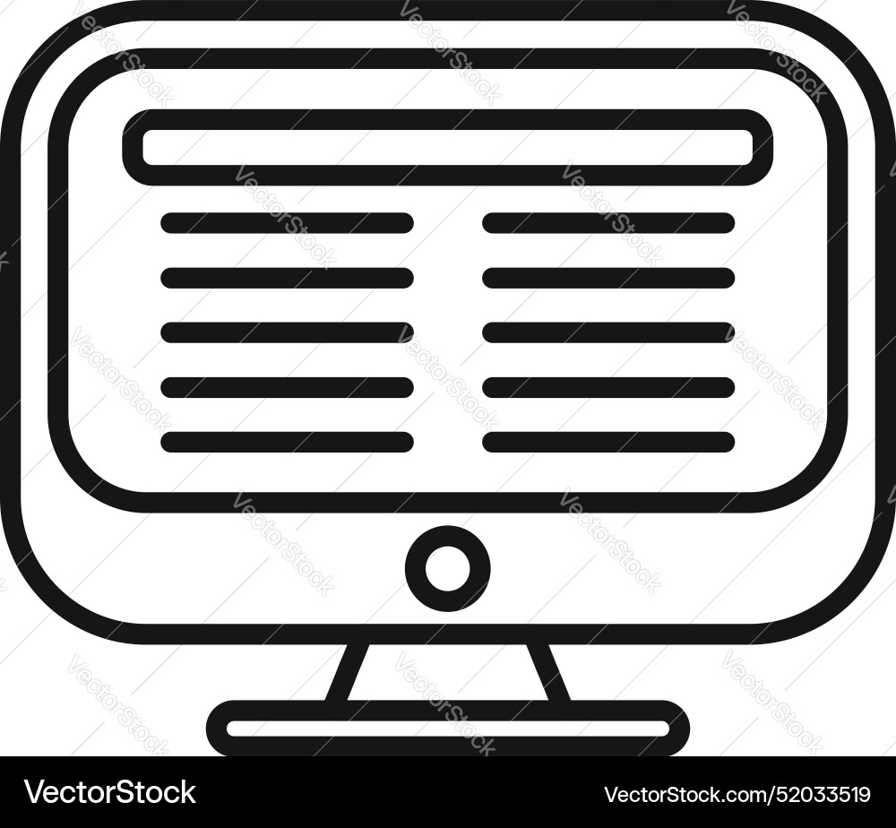 Computer monitor displaying important data Computer monitor displaying important data vector image