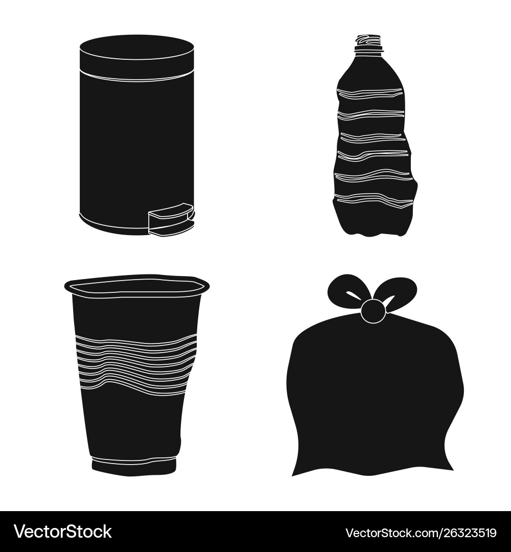 Design refuse and junk icon set Design refuse and junk icon set vector image