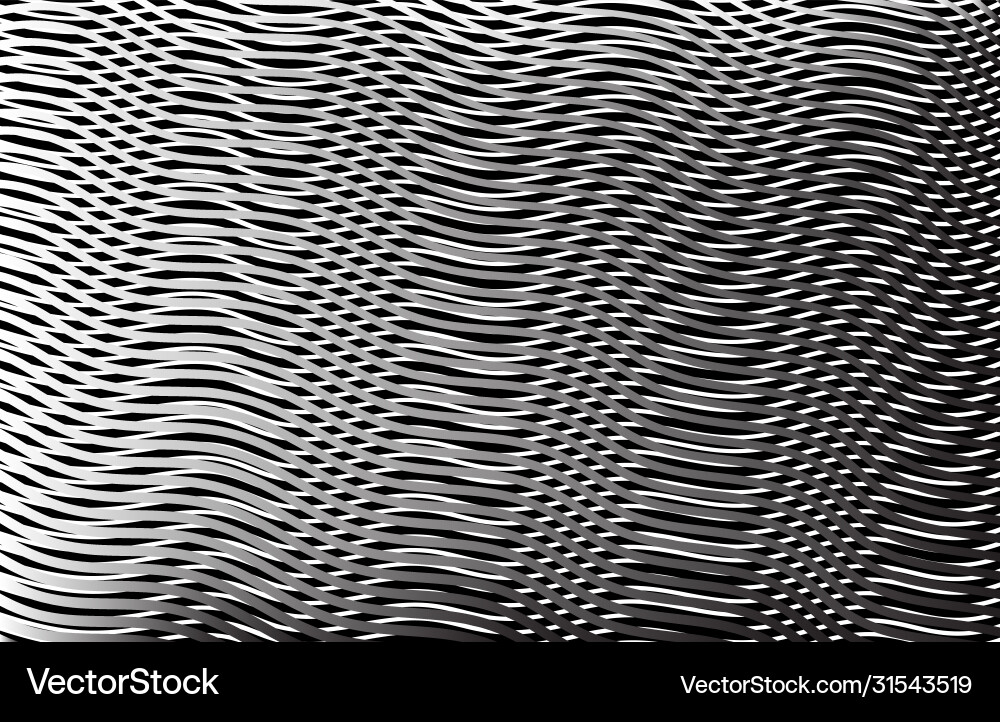 Diagonal zigzag wavy linear texture with moire Diagonal zigzag wavy linear texture with moire vector image