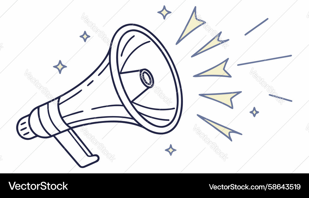 Dynamic Megaphone Icon – Royalty-Free Vector | VectorStock