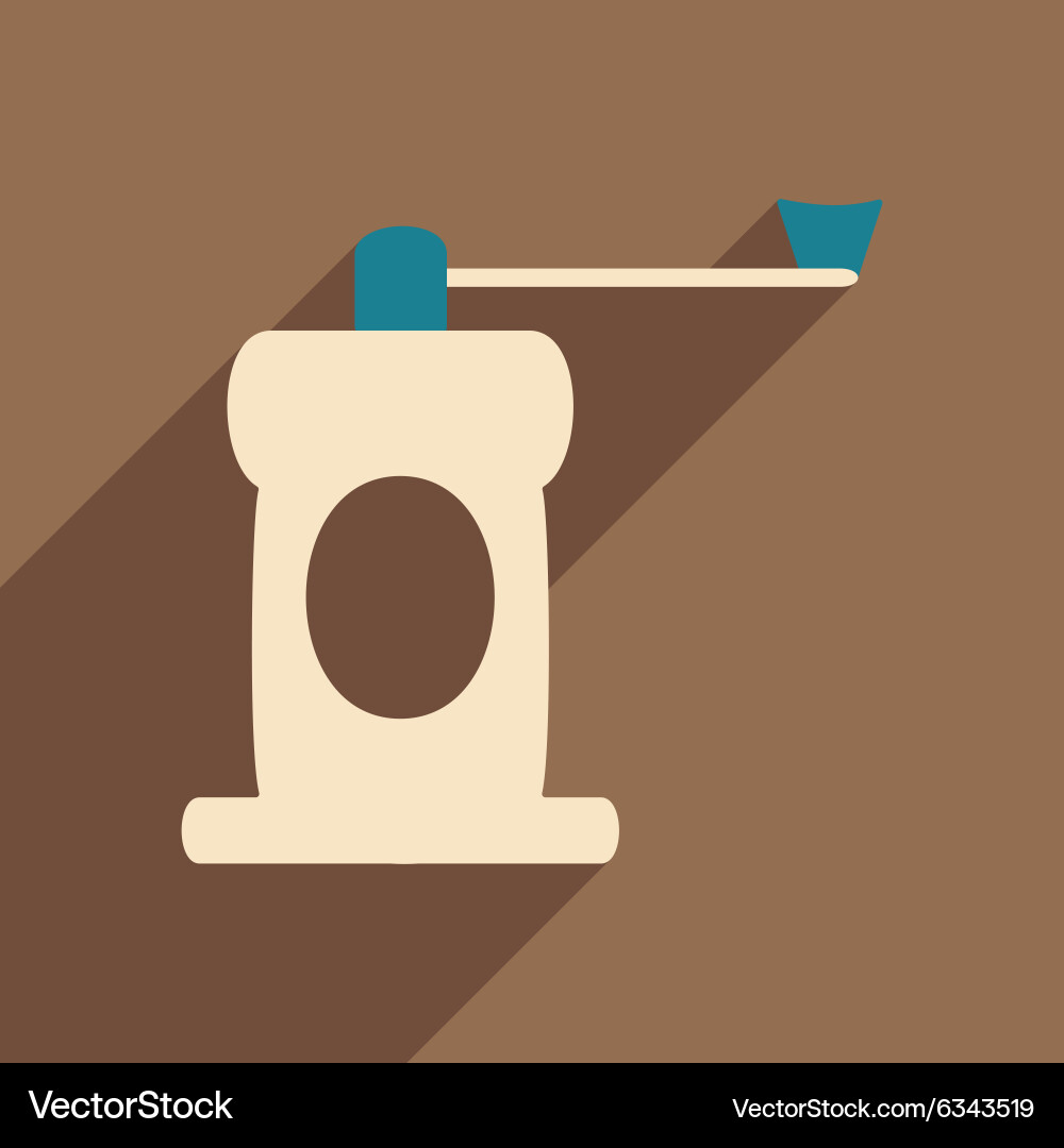 Flat with shadow icon and mobile application Vector Image
