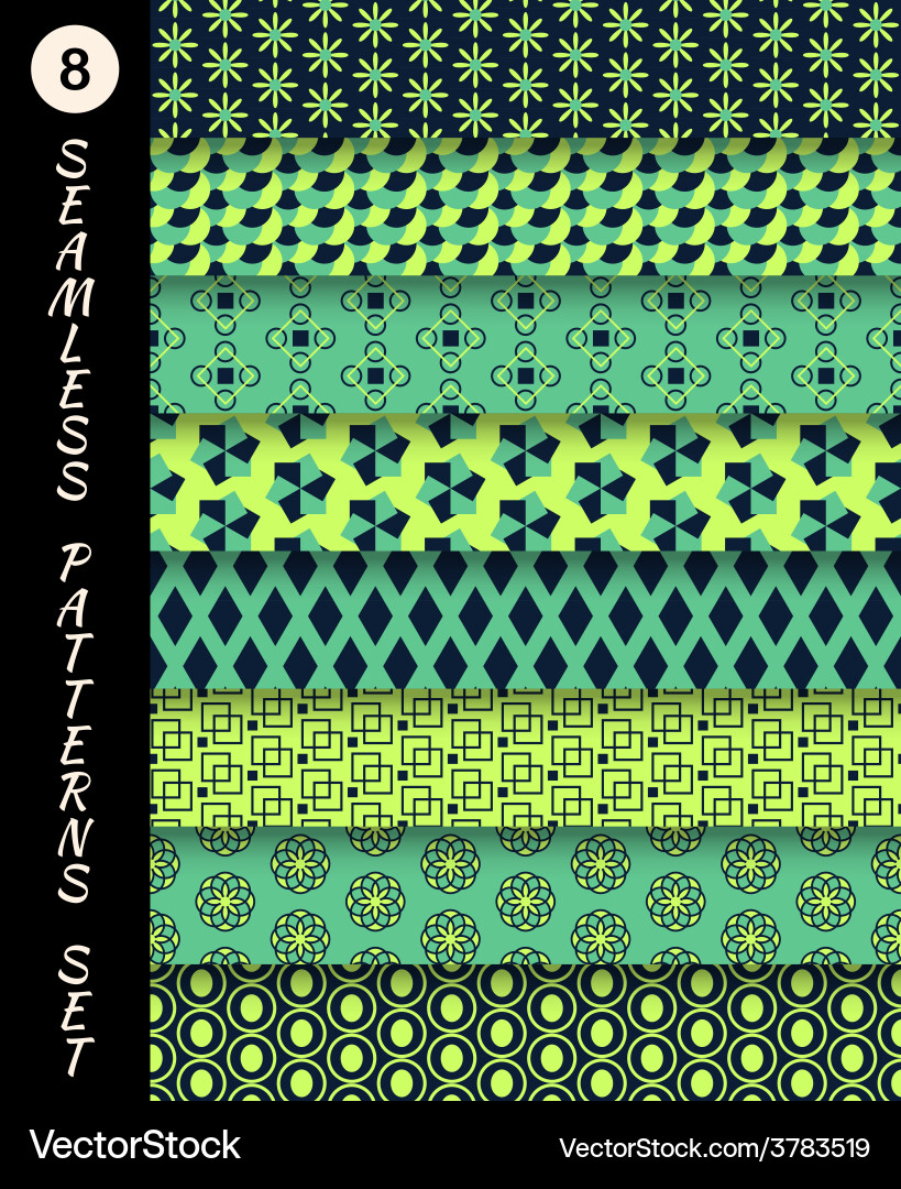 Geometric Pattern Set - Abstract Texture vector image