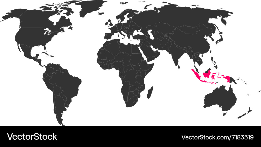 Indonesia Political Map Vector Image