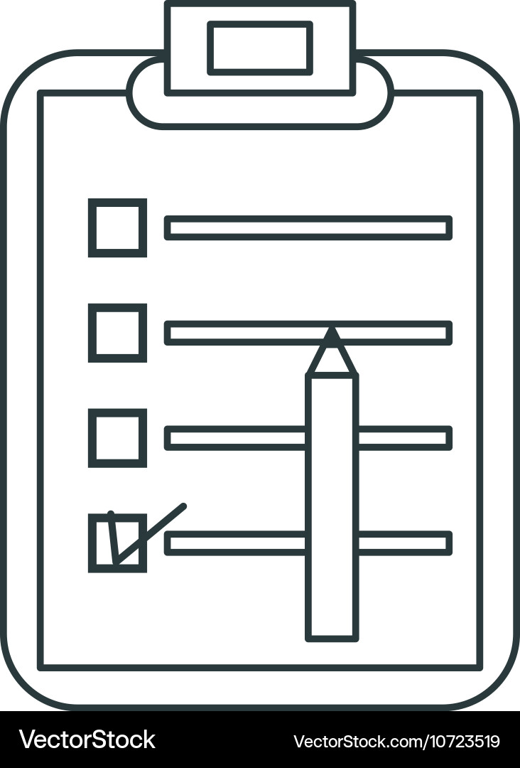Isolated checklist document design vector image