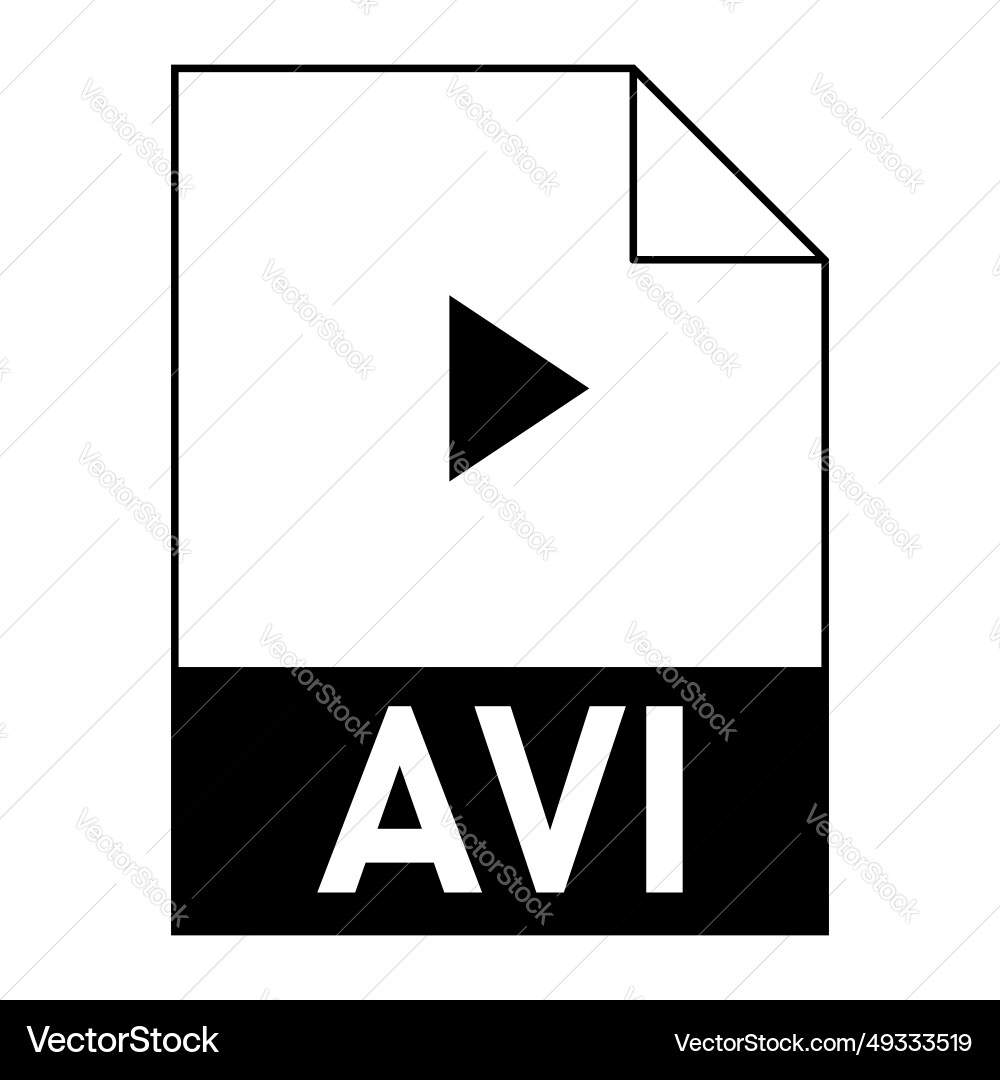 Modern flat design of avi file icon for web Modern flat design of avi file icon for web vector image